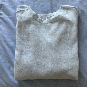 White Company Baby Blue Sweater with Button Back